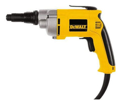 DeWALT - Pistol Grip Handle, 2,500 RPM, 132 In/Lb Torque, Electric Screwdriver - 1/4" Bit Holder, 120 Volts, 6.5 Amps - Caliber Tooling