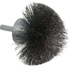 Anderson - 2-3/4" Brush Diam, Crimped, Flared End Brush - 1/4" Diam Shank, 16,000 Max RPM - Caliber Tooling