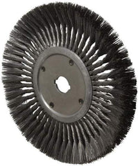 Anderson - 12" OD, 1-1/4" Arbor Hole, Knotted Steel Wheel Brush - 3/4" Face Width, 3-1/8" Trim Length, 0.014" Filament Diam, 3,600 RPM - Caliber Tooling