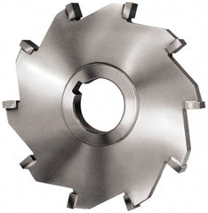 Made in USA - 6" Diam x 3/4" Width of Cut, 12 Teeth, Carbide Tipped Side Milling Cutter - Straight Teeth, Uncoated - Caliber Tooling