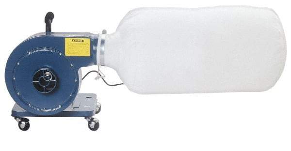 Enco - 110 Volt Portable Dust Collector - 4" Connection Diam, 750 CFM Air Flow - Caliber Tooling