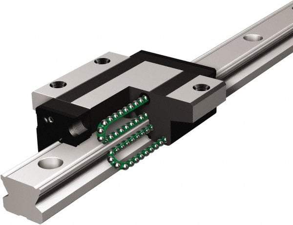 THK - 1,640mm OAL x 34mm Overall Width x 28mm Overall Height Horizontal Mount SSR Rail - 80mm Between Holes, 9 x 14 x 12mm Hole Size - Caliber Tooling