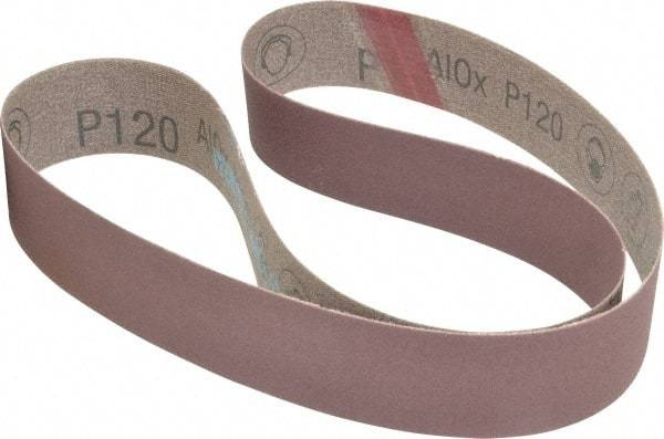 3M - 1-1/2" Wide x 42" OAL, 120 Grit, Aluminum Oxide Abrasive Belt - Aluminum Oxide, Fine, Coated, X Weighted Cloth Backing, Series 341D - Caliber Tooling