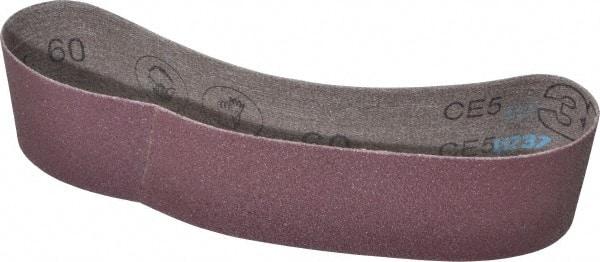 3M - 2" Wide x 18-15/16" OAL, 60 Grit, Aluminum Oxide Abrasive Belt - Aluminum Oxide, Medium, Coated, X Weighted Cloth Backing, Series 341D - Caliber Tooling