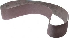 3M - 3" Wide x 48" OAL, 80 Grit, Aluminum Oxide Abrasive Belt - Aluminum Oxide, Medium, Coated, X Weighted Cloth Backing, Series 341D - Caliber Tooling