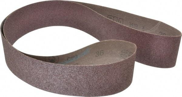 3M - 3" Wide x 72" OAL, 36 Grit, Aluminum Oxide Abrasive Belt - Aluminum Oxide, Very Coarse, Coated, X Weighted Cloth Backing, Series 341D - Caliber Tooling