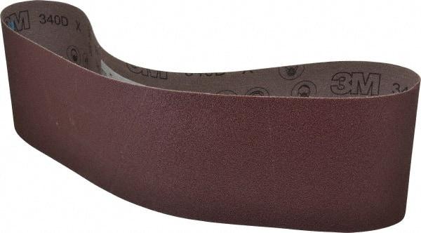 3M - 6" Wide x 48" OAL, 50 Grit, Aluminum Oxide Abrasive Belt - Aluminum Oxide, Coarse, Coated, X Weighted Cloth Backing, Series 340D - Caliber Tooling