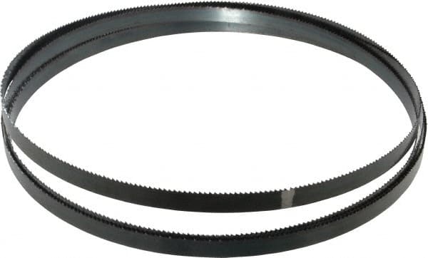 Starrett - 10 TPI, 12' 10" Long x 1/2" Wide x 0.025" Thick, Welded Band Saw Blade - Carbon Steel, Toothed Edge, Raker Tooth Set, Flexible Back, Contour Cutting - Caliber Tooling