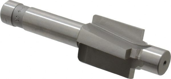 Made in USA - 9/16-18" Port, 0.989" Spotface Diam, 3/8" Tube Outside Diam, Plain Pilot, Straight Shank, High Speed Steel Porting Tool - Caliber Tooling