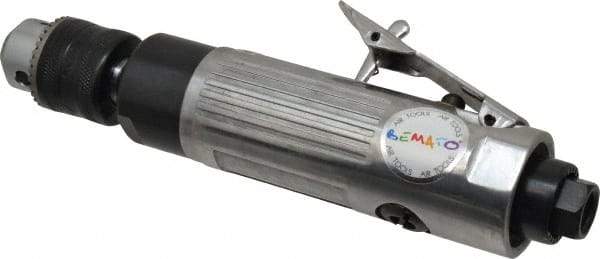 Value Collection - 3/8" Keyed Chuck - Inline Handle, 2,600 RPM, 0.5 hp, 90-120 psi - Caliber Tooling