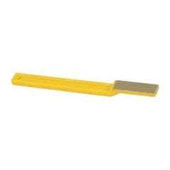 3M - 1-3/4" OAL Very Fine Sharpener Diamond File - 1/2" Wide, 1-3/4 LOC, Yellow - Caliber Tooling