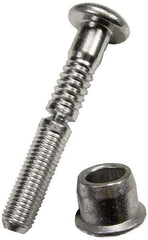 HUCK - Button Head Steel Lockbolt Blind Rivet - 1/8" to 1/4" Grip, 1/2" Head Diam, 1/4" Body Diam - Caliber Tooling