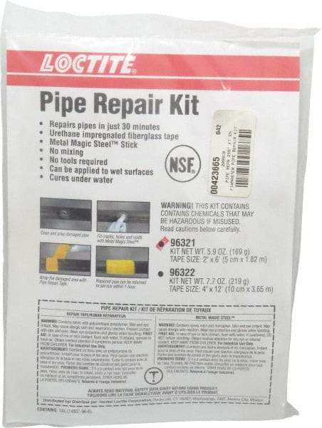 Loctite - 2"x6'" Pipe Fixmastr Pipe Repair Kit - For Onsite Repairs of Cracked Pipes & Damaged Pipe Joints - Caliber Tooling