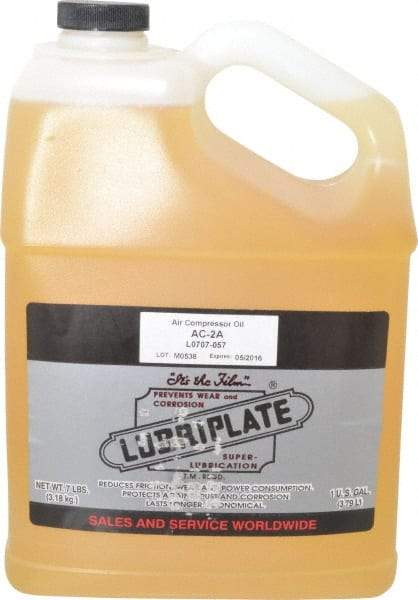 Lubriplate - 1 Gal Bottle, ISO 100, SAE 30, Air Compressor Oil - 430 Viscosity (SUS) at 100°F, 63 Viscosity (SUS) at 210°F, Series AC-2A - Caliber Tooling