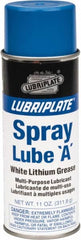 Lubriplate - 12 oz Aerosol Lithium General Purpose Grease - White, 150°F Max Temp, NLGIG 1, - Caliber Tooling