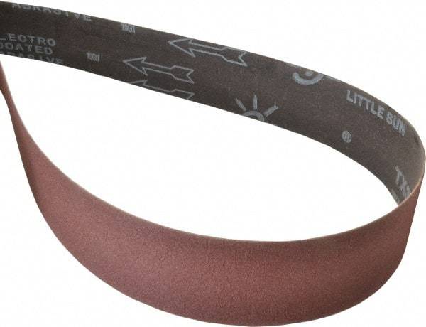 Tru-Maxx - 2" Wide x 132" OAL, 180 Grit, Aluminum Oxide Abrasive Belt - Aluminum Oxide, Very Fine, Coated, X Weighted Cloth Backing - Caliber Tooling