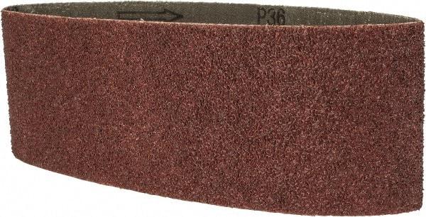 Tru-Maxx - 3" Wide x 21" OAL, 36 Grit, Aluminum Oxide Abrasive Belt - Aluminum Oxide, Very Coarse, Coated, X Weighted Cloth Backing - Caliber Tooling