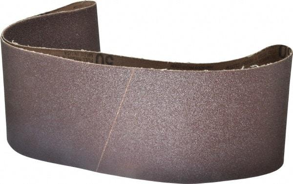 Tru-Maxx - 6" Wide x 48" OAL, 50 Grit, Aluminum Oxide Abrasive Belt - Aluminum Oxide, Coarse, Coated, X Weighted Cloth Backing - Caliber Tooling