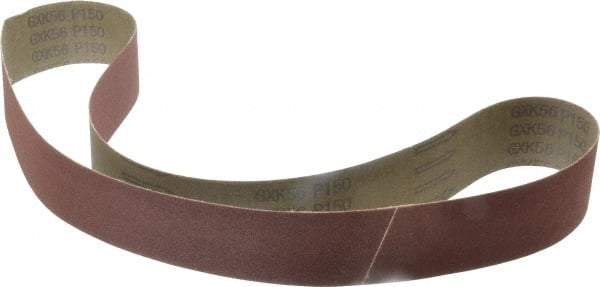 Tru-Maxx - 2" Wide x 48" OAL, 150 Grit, Aluminum Oxide Abrasive Belt - Aluminum Oxide, Very Fine, Coated, X Weighted Cloth Backing - Caliber Tooling