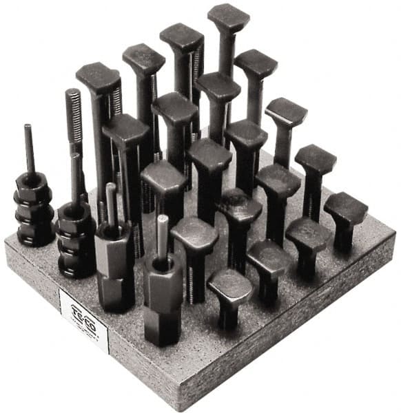 TE-CO - T-Nut & Stud Kits Stud Thread Sizes: 3/4-10 T-Slot Size (Inch): 3/4 - Caliber Tooling