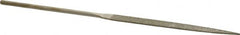 Value Collection - 5-1/2" OAL Medium Point Needle Diamond File - 13/64" Wide x 3/64" Thick, 2-3/4 LOC - Caliber Tooling