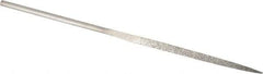 Value Collection - 5-1/2" OAL Medium Three Square Needle Diamond File - 9/64" Wide x 9/64" Thick, 2-3/4 LOC - Caliber Tooling