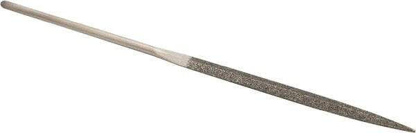 Value Collection - 5-1/2" OAL Medium Triangular Needle Diamond File - 11/64" Wide x 5/64" Thick, 2-3/4 LOC - Caliber Tooling