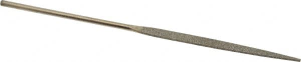 Value Collection - 5-1/2" OAL Coarse Taper Needle Diamond File - 13/64" Wide x 3/64" Thick, 2-3/4 LOC - Caliber Tooling