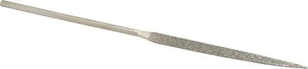 Value Collection - 5-1/2" OAL Coarse Knife Needle Diamond File - 3/16" Wide x 1/16" Thick, 2-3/4 LOC - Caliber Tooling