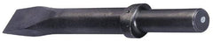 Made in USA - 1" Head Width, 24" OAL, Flat Chisel - Round Drive, Round Shank, Alloy Steel - Caliber Tooling