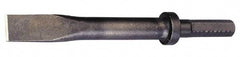 Made in USA - 1" Head Width, 18" OAL, Flat Chisel - Hex Drive, Hex Shank, Alloy Steel - Caliber Tooling