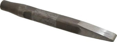 Made in USA - 15/16" Head Width, 9-1/2" OAL, Rivet Cutter Chisel - Round Drive, Round Shank, Alloy Steel - Caliber Tooling