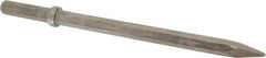 Made in USA - 18-1/4" OAL, 1" Shank Diam, Moil Point Chisel - Hex Drive, Hex Shank, Alloy Steel - Caliber Tooling