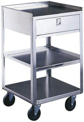 Made in USA - 16-3/4 Inches Wide x 32-1/8 Inches High x 18-3/4 Inches Deep Portable Mobile Equipment Stand - 500 Lbs. Load Capacity, 8-1/8 Inch Shelf Clearance - Caliber Tooling