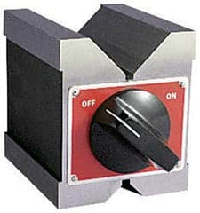 Starrett - 6.35 to 1-3/4" Capacity, 90° Angle, Hardened Steel V-Block - 3" Long x 2-1/2" Wide x 3" High, Sold as Individual - Caliber Tooling