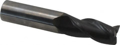 Accupro - 3/4", 3 Flute, Single End, Solid Carbide, 0.03" Corner Radius End Mill - 4" OAL, 35° Helix, Right Hand Flute, 1-5/8" LOC, Right Hand Cut - Caliber Tooling