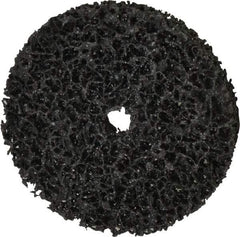 3M - 4" Very Coarse Grade Silicon Carbide Deburring Disc - 1/2" Center Hole, Arbor Connection, Black, 6,000 Max RPM - Caliber Tooling