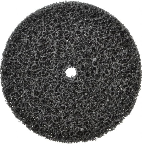 3M - 6" Very Coarse Grade Silicon Carbide Deburring Disc - 1/2" Center Hole, Arbor Connection, Black, 4,000 Max RPM - Caliber Tooling