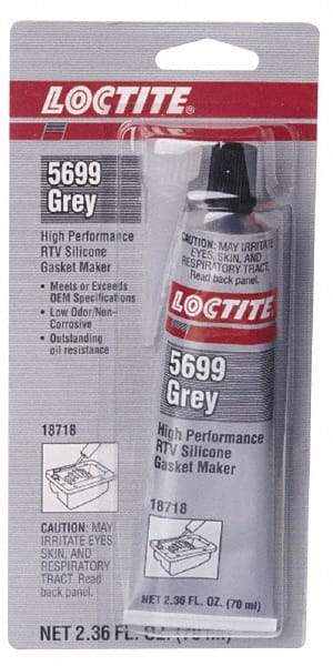 Loctite - 70ml High Performance RTV Silicone Gasket Maker - -75 to 625°F, Grey, Comes in Tube - Caliber Tooling