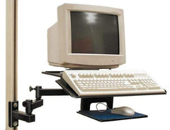 Qualtech - Steel Workbench & Workstation Combo Computer/Keyboard Tray - Use with Hubbell Workbenches - Caliber Tooling