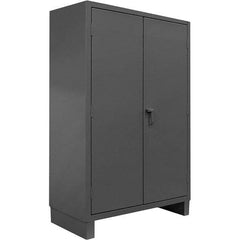 Durham - 4 Shelf Locking Storage Cabinet - Steel, 48" Wide x 24" Deep x 78" High, Gray - Caliber Tooling