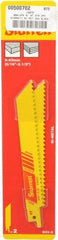 Starrett - 6" Long x 3/4" Thick, Bi-Metal Reciprocating Saw Blade - Straight Profile, 6 TPI, Toothed Edge, Universal Shank - Caliber Tooling