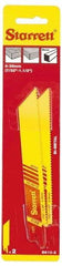 Starrett - 6" Long x 3/4" Thick, Bi-Metal Reciprocating Saw Blade - Straight Profile, 10 TPI, Toothed Edge, Universal Shank - Caliber Tooling