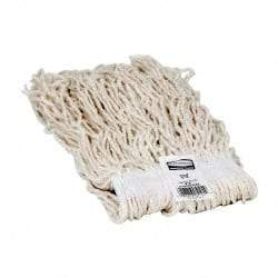 Rubbermaid - 1" White Head Band, Small Rayon Cut End Mop Head - 4 Ply, Side Loading Connection, Use for Finishing - Caliber Tooling