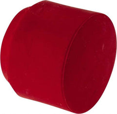 Made in USA - 2" Face Diam, Grade Medium, Red Hammer Replacement Tip - Vinyl - Caliber Tooling