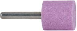 Grier Abrasives - 1 x 1" Head Diam x Thickness, W220, Cylinder, Aluminum Oxide Mounted Point - Caliber Tooling