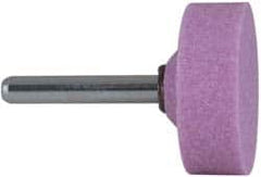 Grier Abrasives - 1-1/2 x 1/2" Head Diam x Thickness, W236, Cylinder, Aluminum Oxide Mounted Point - Caliber Tooling