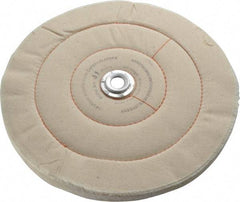 Dico - 10" Diam x 3/4" Thick Unmounted Buffing Wheel - Cushion Sewn, 1/2" Arbor Hole, Medium Density - Caliber Tooling