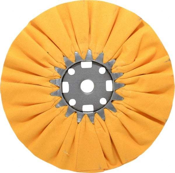 Divine Brothers - 10" Diam x 1/2" Thick Unmounted Buffing Wheel - Ventilated Bias Cut, 3/4" Arbor Hole - Caliber Tooling