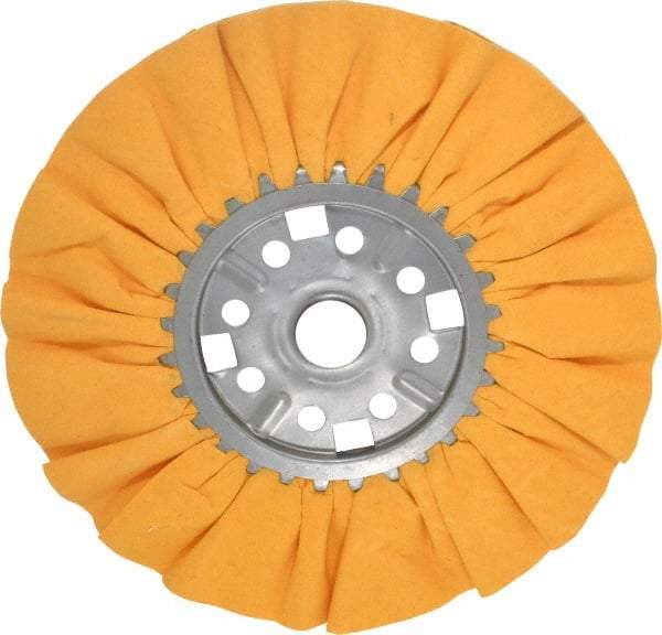 Divine Brothers - 12" Diam x 1/2" Thick Unmounted Buffing Wheel - Ventilated Bias Cut, 1-1/4" Arbor Hole - Caliber Tooling